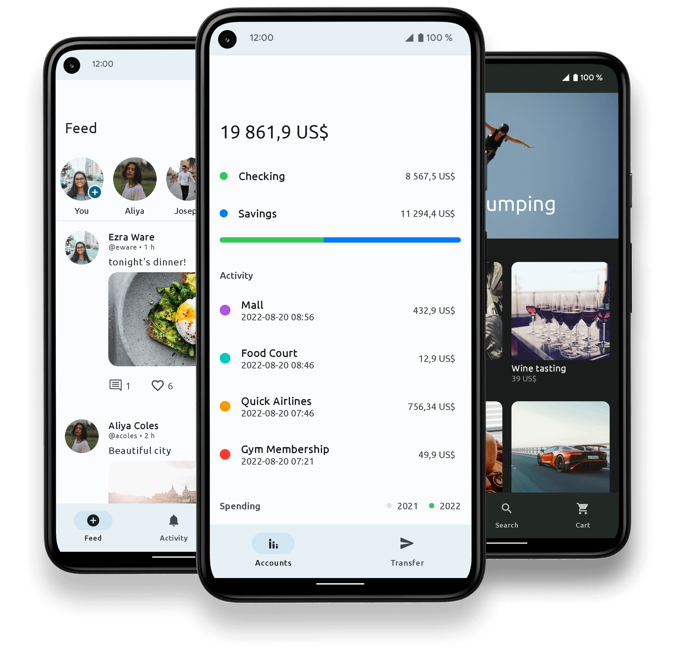 Finance app frame